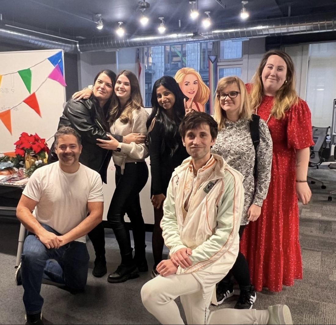 Arthur with Episode creators at the story bootcamp at Episode HQ