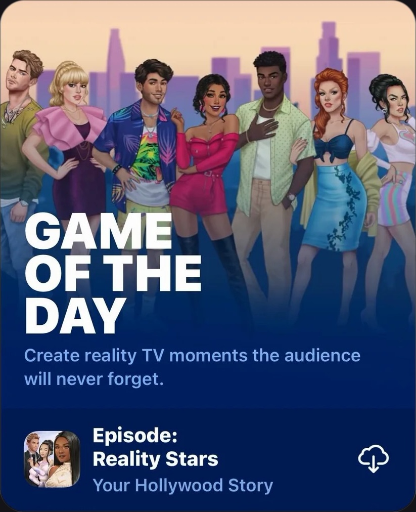 App Store Game of the Day feature for Episode: Reality Stars